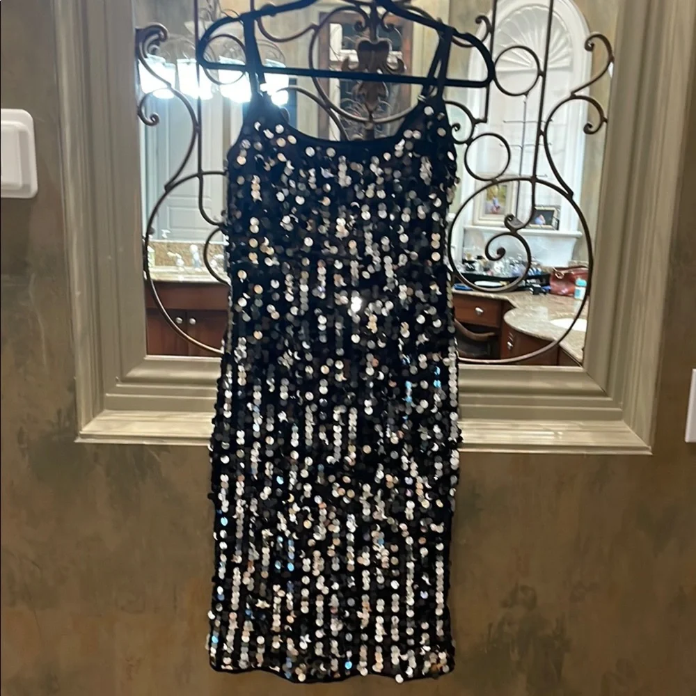 🖤🩶 NWT Milly  Sequin Jessie Dress - Picture 5 of 10